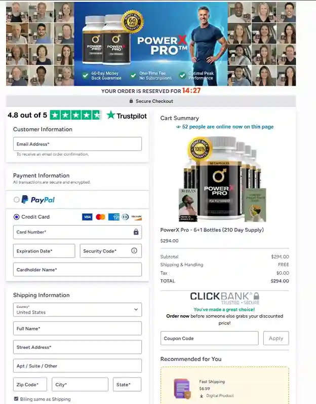 PowerX Pro Order Page